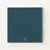 Notizbuch | Moderne einfache Form monogrammiert (Rückseite)