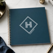 Notizbuch | Moderne geometrische Monogramm-Initial