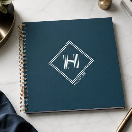 Notizbuch | Moderne geometrische Monogramm-Initial