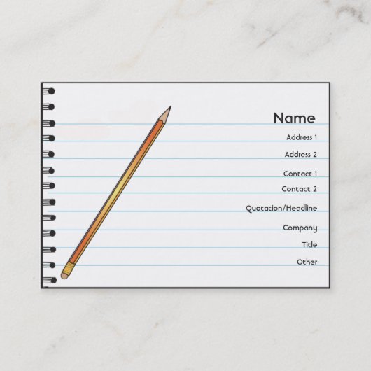 Notizbuch - mollig visitenkarte (Vorderseite)