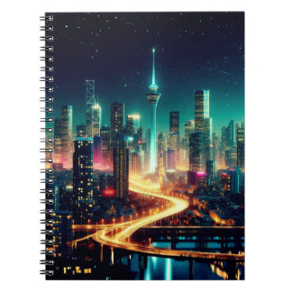 Notizbuch Night Cityscape Notizblock