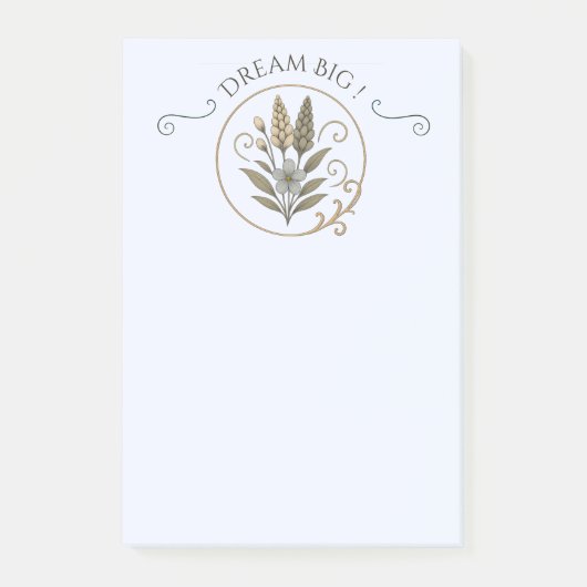 Notizbuch, Notizblock, Träume groß. Post-it Klebezettel (Vorderseite)