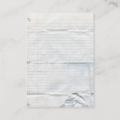 Notizbuch-PapierVisitenkarten Visitenkarte (Rückseite)