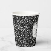 Notizbuch-Partybecher – Wegwerfbecher Pappbecher (Rechts)