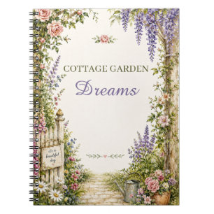 Notizbuch 'Personalisierte Cottage-Garten-Träume' Notizblock