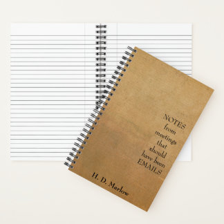 Notizbuch, personalisierter Vintage-Look und lusti Notizblock