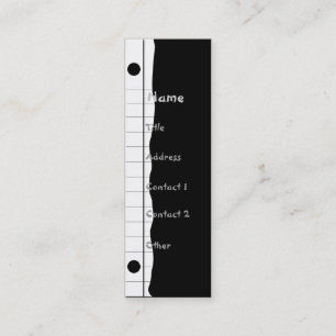 Notizbuch-Rand Mini Visitenkarte