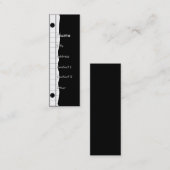 Notizbuch-Rand Mini Visitenkarte (Vorne/Hinten)