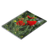 Notizbuch - Rote Mohnblumen Notizblock (Linke Seite)