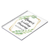 Notizbuch-rustikale Hochzeit verlässt Notizblock (Linke Seite)