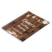 Notizbuch-rüttelt rustikale Hochzeits-Planung Notizblock (Linke Seite)