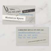 Notizbuch-Seiten-Visitenkarte Visitenkarte (Vorne/Hinten)