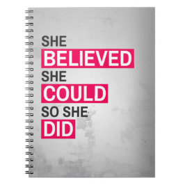 Notizbuch: Sie glaubte, dass sie könnte, also sie Notizblock