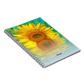 Notizbuch: Sonnenblume mit Farbexplosion Notizblock (Rechte Seite)