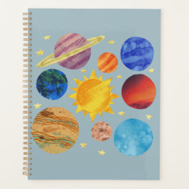 Notizbuch Sonnensystem | Bildung Planeten Weltraum Planer
