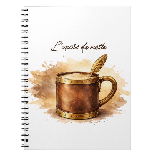 Notizbuch Tasse die Tinte des Morgens Notizblock (Vorderseite)