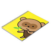 Notizbuch - Teekessel Tanuki mit Blätter Notizblock (Linke Seite)