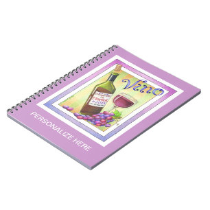 NOTIZBUCH - VINO! Du hast mich bei MERLOT! Notizblock