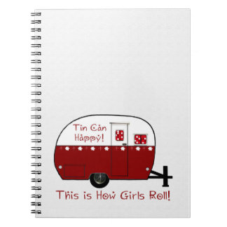 NOTIZBUCH | Vintage roter Camper | Personalisieren Notizblock