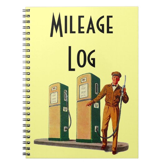 Notizbuch Vintage-Tankstellen Kraftstoff Reise Kil Notizblock (Vorderseite)