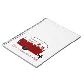 NOTIZBUCH | Vintager roter Camper | Notizblock (Linke Seite)