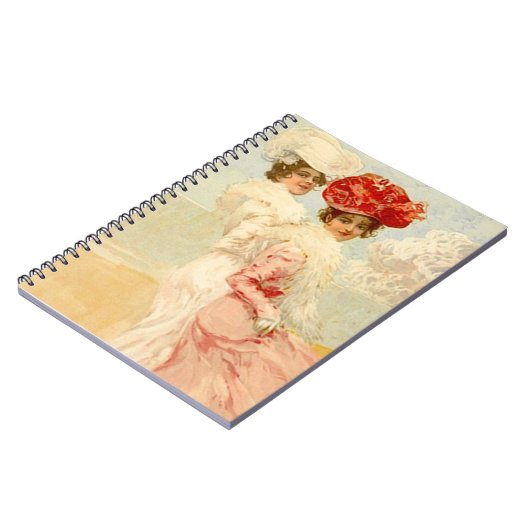 Notizbuch-Vintages viktorianisches Notizblock (Linke Seite)