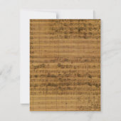 Notizbuch von Johann Sebastian Bach Einladung (Vorderseite)