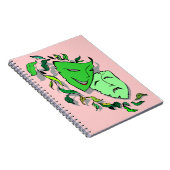 Notizbuch-Zeitschriften-Komödien-Tragödie maskiert Notizblock (Rechte Seite)