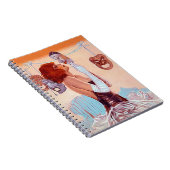 Notizbuch-Zeitschriften-Komödien-Tragödie maskiert Notizblock (Rechte Seite)