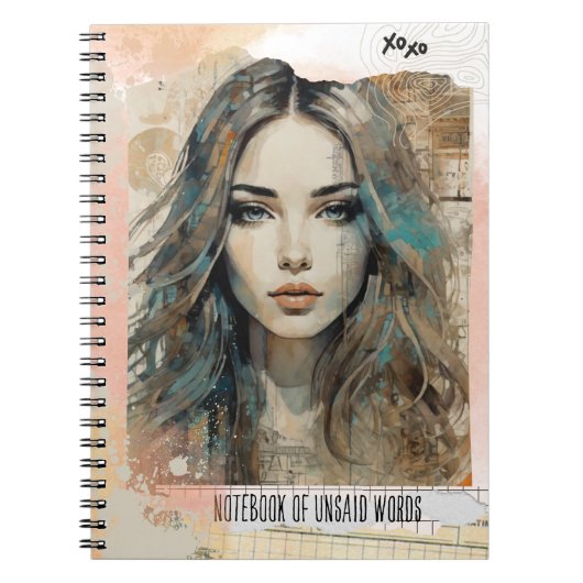 Notizbuch zu unausgesprochenen Worten Notizblock (Vorderseite)