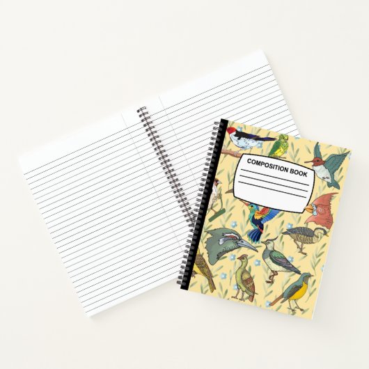 Notizbuch zur Vogelkomposition, spiralförmig (Innenseite)