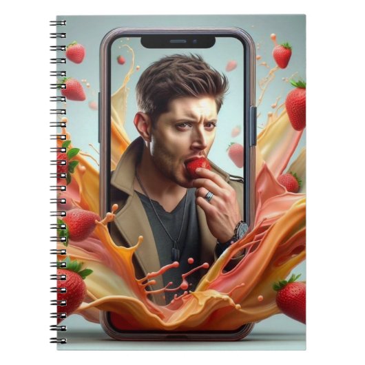 Notizbücher Dean mit Erdbeeren (Vorderseite)