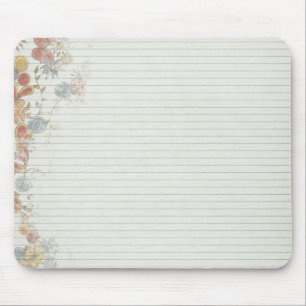 Notizbuchpapier mit Blume Mousepad