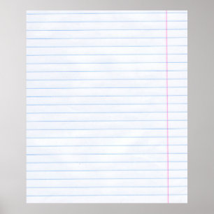 Notizbuchpapier Papierstruktur Linien Poster
