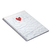 Notizbuchpapierherz Notizblock (Rechte Seite)