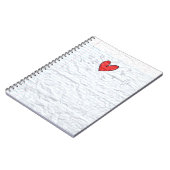 Notizbuchpapierherz Notizblock (Linke Seite)