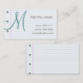 NotizbuchpapierVisitenkarten (#BUS 027) Visitenkarte (Vorne/Hinten)