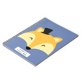 Notizbuchzeitschrift des Jungen des blauen Fuchses Notizblock (Linke Seite)