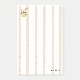 Notizen Beige & Weiß gestreift