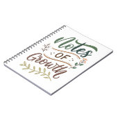 Notizen des Wachstumsblatts - Pinselschrift-Design Notizblock (Linke Seite)