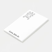 Notizen Frösche Blumenfarben Post it Note (angewinkelt)