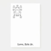 Notizen Frösche Blumenfarben Post it Note (Vorderseite)