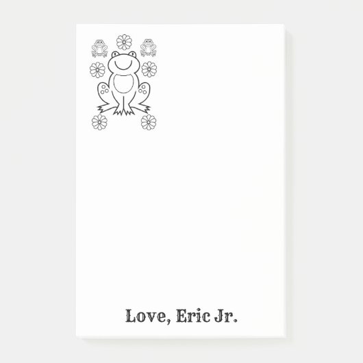 Notizen Frösche Blumenfarben Post it Note (Vorderseite)