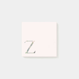 Notizen für die Floralbuchstaben "Z" Monogramm