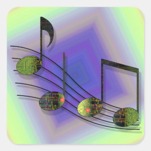 Notizen für Dubstep Quadratischer Aufkleber
