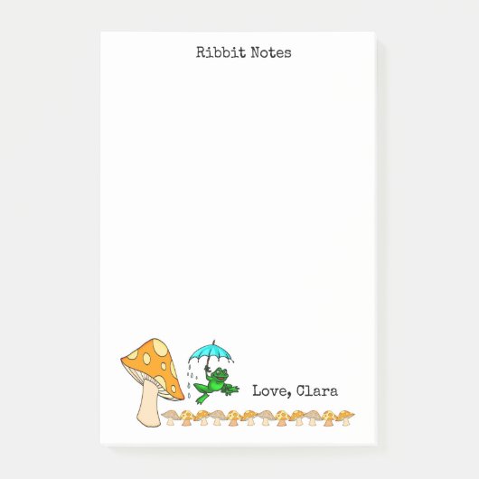 Notizen für Froschsperre-Ribbit-Hinweise (Vorderseite)