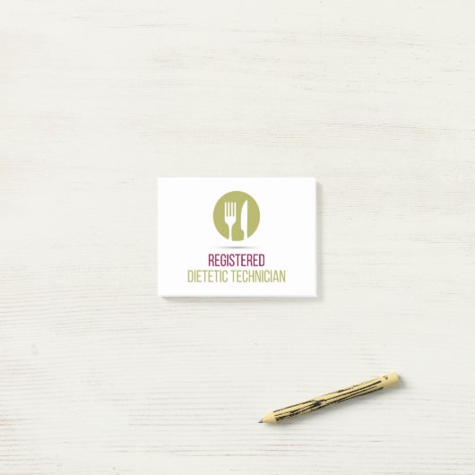 Notizen für registrierte Diättechniker (Auf Schreibtisch)