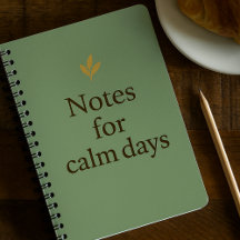Notizen für ruhige Tage – Minimalistisches grünes