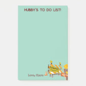 Notizen: Hubby's to do list! Post-it Klebezettel (Vorderseite)