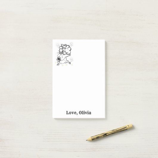 Notizen Kuh Clouds Färben Post it Note (Auf Schreibtisch)